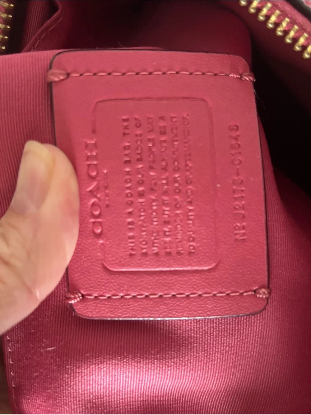 Coach Pebbled Leather Shoulder Bag in Bright Pink